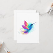 Exotic Rainbow Hummingbird Karte (Vorderseite/Rückseite Beispiel)