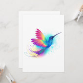 Exotic Rainbow Hummingbird Karte (Vorderseite/Rückseite Beispiel)