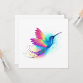 Exotic Rainbow Hummingbird Karte (Vorderseite/Rückseite Beispiel)