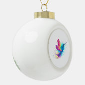 Exotic Rainbow Hummingbird Keramik Kugel-Ornament (Links)