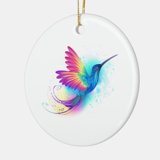 Exotic Rainbow Hummingbird Keramik Ornament (Links)