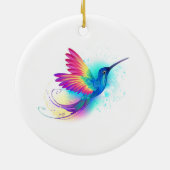 Exotic Rainbow Hummingbird Keramik Ornament (Hinten)