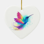 Exotic Rainbow Hummingbird Keramik Ornament (Hinten)