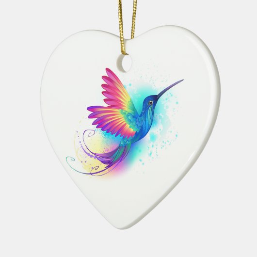 Exotic Rainbow Hummingbird Keramik Ornament (Links)