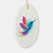 Exotic Rainbow Hummingbird Keramik Ornament (Rechts)