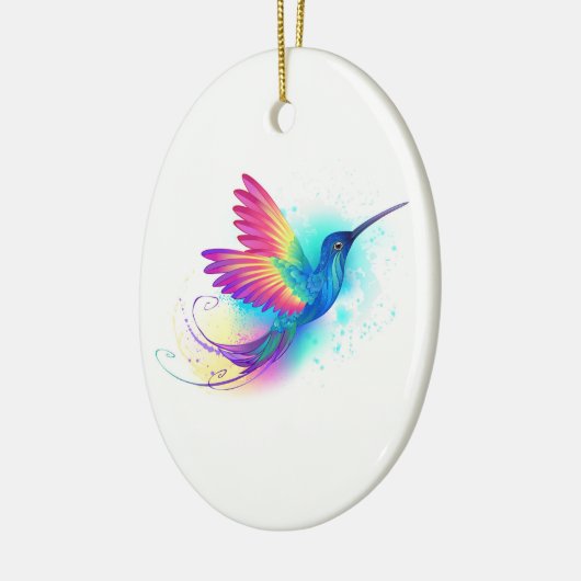 Exotic Rainbow Hummingbird Keramik Ornament (Links)