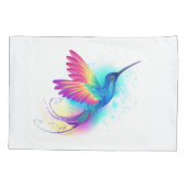Exotic Rainbow Hummingbird Kissenbezug (Rückseite)