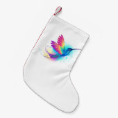 Exotic Rainbow Hummingbird Kleiner Weihnachtsstrumpf (Vorderansicht (hängend))