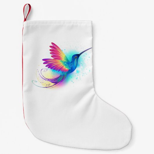 Exotic Rainbow Hummingbird Kleiner Weihnachtsstrumpf (Vorderseite)