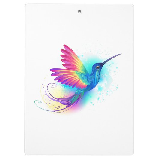 Exotic Rainbow Hummingbird Klemmbrett (Rückseite)