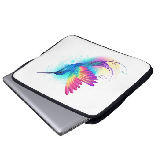 Exotic Rainbow Hummingbird Laptopschutzhülle (Vorne Knopf)