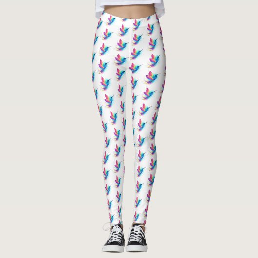 Exotic Rainbow Hummingbird Leggings (Vorderseite)