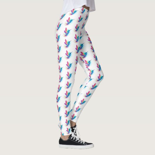 Exotic Rainbow Hummingbird Leggings (Rechts)