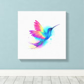 Exotic Rainbow Hummingbird Leinwanddruck (Insitu (Holzboden))