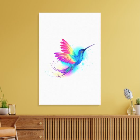 Exotic Rainbow Hummingbird Leinwanddruck (Insitu (Wohnzimmer))