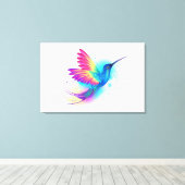Exotic Rainbow Hummingbird Leinwanddruck (Insitu (Holzboden))