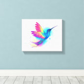 Exotic Rainbow Hummingbird Leinwanddruck (Insitu (Holzboden))