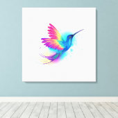 Exotic Rainbow Hummingbird Leinwanddruck (Insitu (Holzboden))