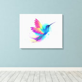 Exotic Rainbow Hummingbird Leinwanddruck (Insitu (Holzboden))