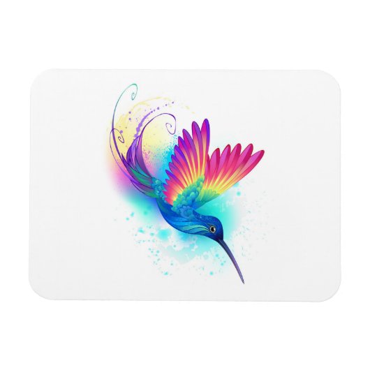 Exotic Rainbow Hummingbird Magnet (Horizontal)