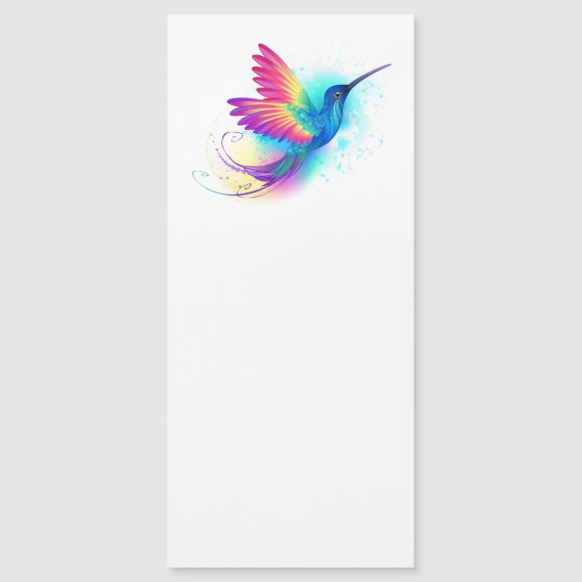 Exotic Rainbow Hummingbird Magnetkarte (Vorderseite)