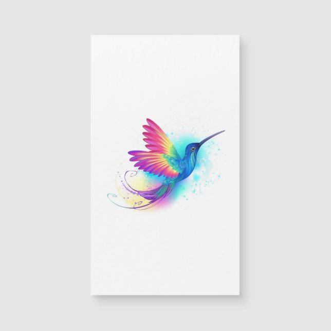 Exotic Rainbow Hummingbird Magnetkarte (Vorderseite)