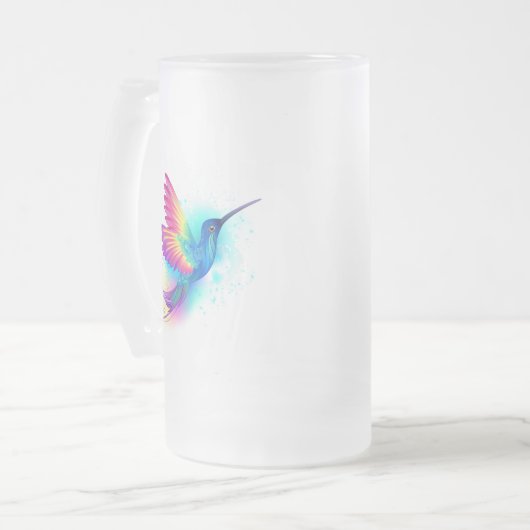 Exotic Rainbow Hummingbird Mattglas Bierglas (Vorderseite Links)