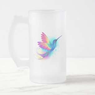 Exotic Rainbow Hummingbird Mattglas Bierglas