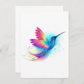Exotic Rainbow Hummingbird Menükarte (Vorne/Hinten)