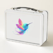 Exotic Rainbow Hummingbird Metall Brotdose (Rückseite)
