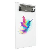 Exotic Rainbow Hummingbird Mini Klemmbrett (Schrägansicht)