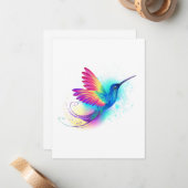 Exotic Rainbow Hummingbird Mitteilungskarte (Vorderseite/Rückseite Beispiel)