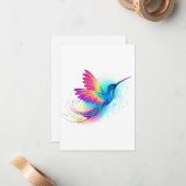 Exotic Rainbow Hummingbird Mitteilungskarte (Vorderseite/Rückseite Beispiel)