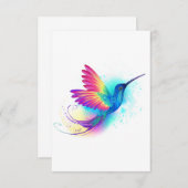 Exotic Rainbow Hummingbird Mitteilungskarte (Vorne/Hinten)