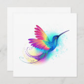 Exotic Rainbow Hummingbird Mitteilungskarte (Vorne/Hinten)