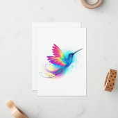 Exotic Rainbow Hummingbird Mitteilungskarte (Vorderseite/Rückseite Beispiel)