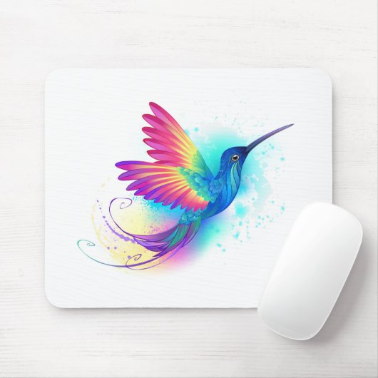 Exotic Rainbow Hummingbird Mousepad (Mit Mouse)