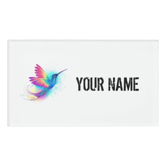 Exotic Rainbow Hummingbird Namenschild (Vorderseite)