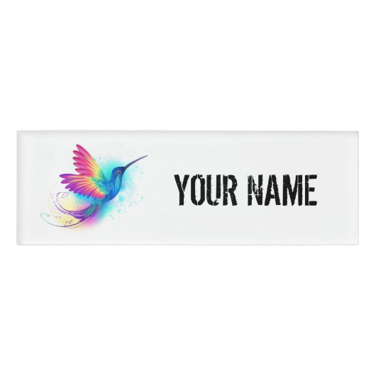 Exotic Rainbow Hummingbird Namenschild (Vorderseite)