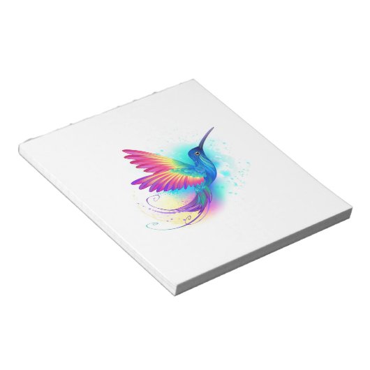 Exotic Rainbow Hummingbird Notizblock (angewinkelt)