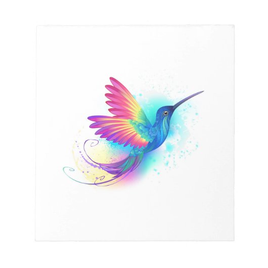 Exotic Rainbow Hummingbird Notizblock (Vorderseite)