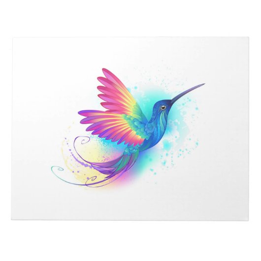 Exotic Rainbow Hummingbird Notizblock (Vorderseite)