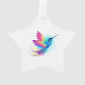 Exotic Rainbow Hummingbird Ornament (Rückseite)