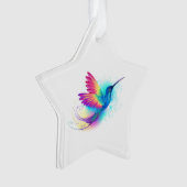 Exotic Rainbow Hummingbird Ornament (Vorderseite)