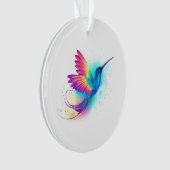 Exotic Rainbow Hummingbird Ornament (Vorderseite)