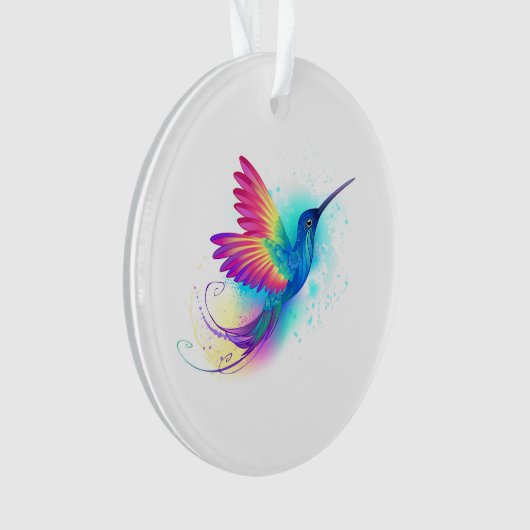 Exotic Rainbow Hummingbird Ornament (Vorderseite)