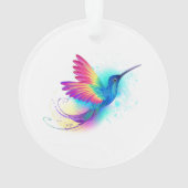 Exotic Rainbow Hummingbird Ornament (Rückseite)