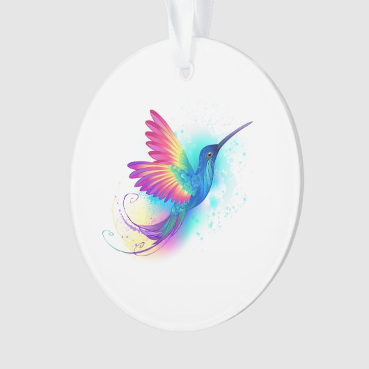 Exotic Rainbow Hummingbird Ornament (Vorderseite)