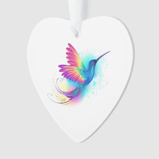 Exotic Rainbow Hummingbird Ornament (Vorderseite)