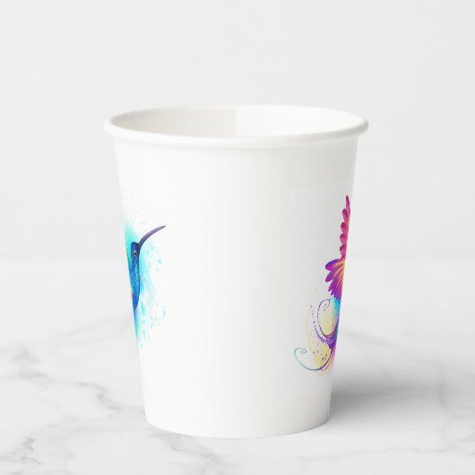 Exotic Rainbow Hummingbird Pappbecher (Links)